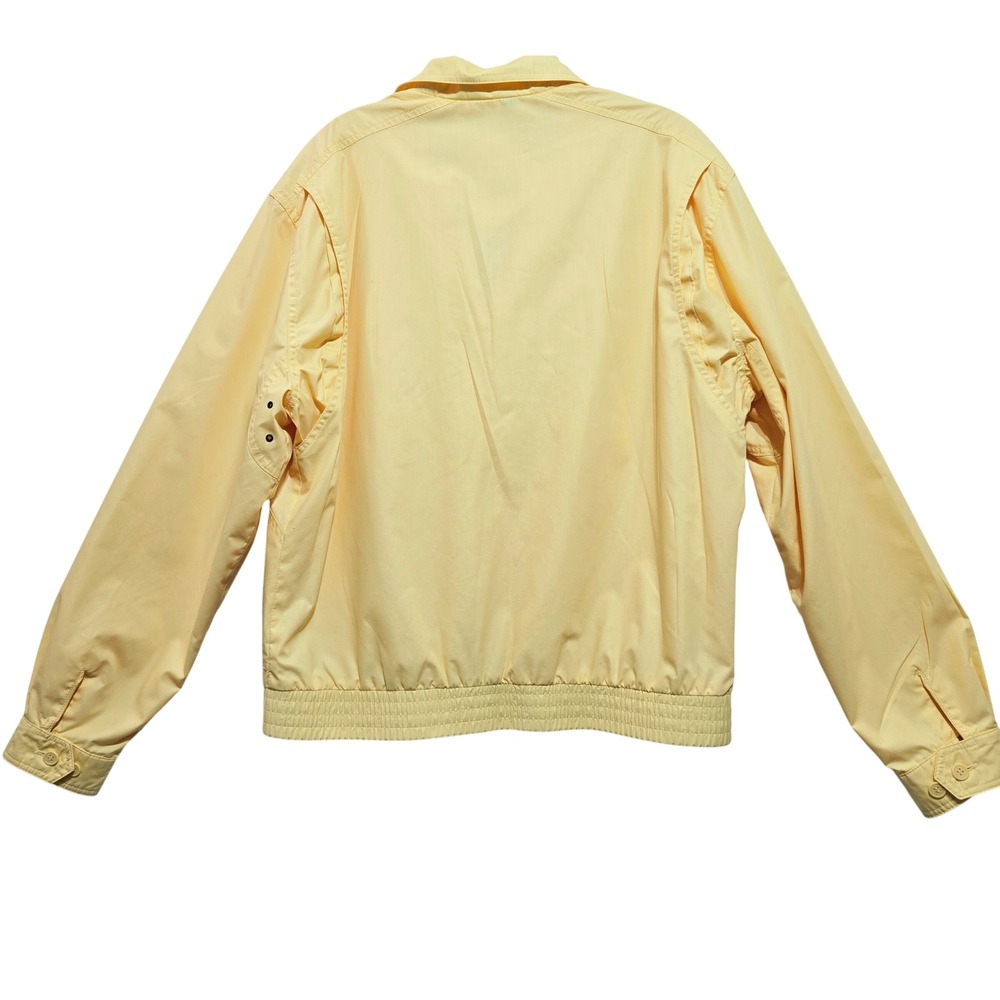 Vintage Members Only Medium Racer Jacket Yellow 80s Windbreaker  #1119 - Picture 3 of 10